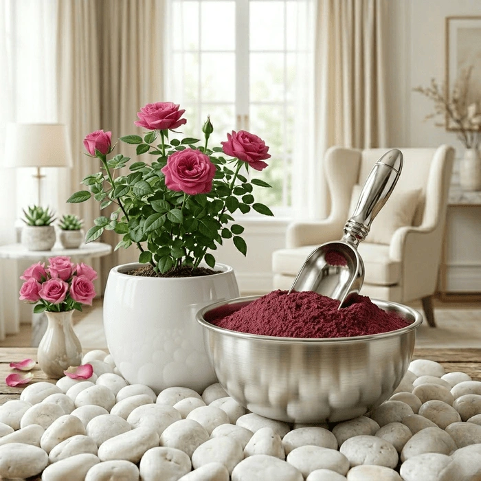 Rose petal powder (Rosa centifolia)